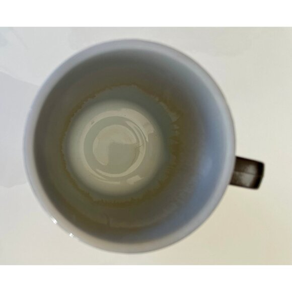 Pisces Mug, 1970s Federal Glass Pisces Mug: Black & Gold Zodiac Milk Glass - Picture 5 of 8